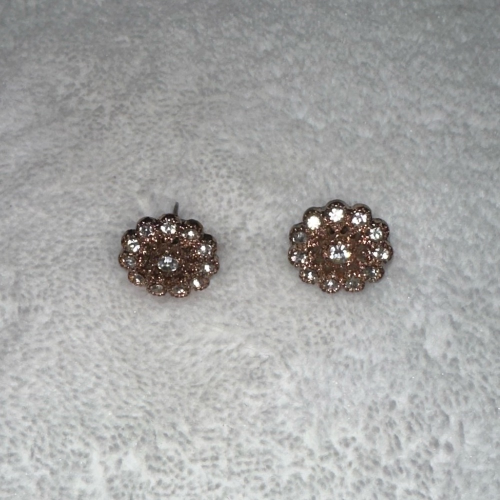 Express Rose Gold Floral Stud Earrings